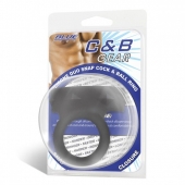 Черное двойное силиконовое кольцо С B GEAR - BlueLine - в Новочебоксарске купить с доставкой