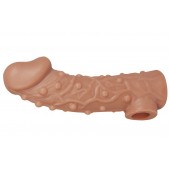 Насадка на фаллос с отверстием для мошонки EXTREME SLEEVE - 17,6 см. - KOKOS - в Новочебоксарске купить с доставкой