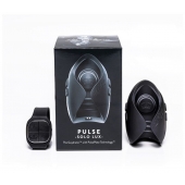 Темно-серый инновационный мужской осциллятор PULSE SOLO LUX с пультом ДУ - Hot Octopuss - в Новочебоксарске купить с доставкой