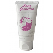 Лубрикант на водной основе с ароматом малины Love Protection Raspberry - 50 мл. - Lola Games - купить с доставкой в Новочебоксарске