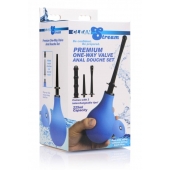 Анальный душ с 3 насадками Premium One-way Valve Anal Douche Set - XR Brands - купить с доставкой в Новочебоксарске