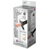 Пояс-трусики с насадкой Glamour Silver - 15,5 см. - LOVETOY (А-Полимер) - купить с доставкой в Новочебоксарске