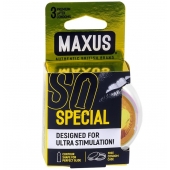 Презервативы с точками и рёбрами в пластиковом кейсе MAXUS Special - 3 шт. - Maxus - купить с доставкой в Новочебоксарске