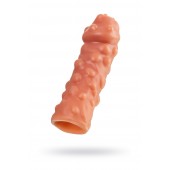 Телесная, покрытая пузырьками насадка на член - 16,5 см. - KOKOS - в Новочебоксарске купить с доставкой