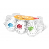 Набор из 6 мастурбаторов Tenga EGG Easy Beat с различным рельефом - Tenga - в Новочебоксарске купить с доставкой
