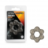 Дымчатое эрекционное кольцо Stay Hard Thick Bead Cock Ring - Blush Novelties - в Новочебоксарске купить с доставкой