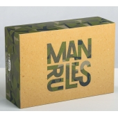 Складная коробка Man rules - 16 х 23 см. - Сима-Ленд - купить с доставкой в Новочебоксарске