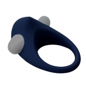 Гладкое синее эрекционное виброкольцо STIMU RING - Dream Toys - в Новочебоксарске купить с доставкой
