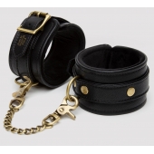 Черные оковы на ноги Bound to You Faux Leather Ankle Cuffs - Fifty Shades of Grey - купить с доставкой в Новочебоксарске