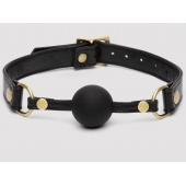 Черный кляп-шар Bound to You Faux Leather Ball Gag - Fifty Shades of Grey - купить с доставкой в Новочебоксарске