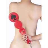 Шлёпалка  Пики  с анальным плагом - LOVETOY (А-Полимер) - купить с доставкой в Новочебоксарске