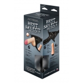 Черный пояс для женщин BEST SELECT с 3 насадками - LOVETOY (А-Полимер) - купить с доставкой в Новочебоксарске