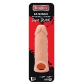 Телесная насадка EXTENDER WITH BALL STRAP 5.5 - 14 см. - Dream Toys - в Новочебоксарске купить с доставкой