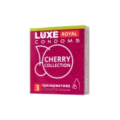 Презервативы с ароматом вишни LUXE Royal Cherry Collection - 3 шт. - Luxe - купить с доставкой в Новочебоксарске