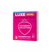 Презервативы с ароматом клубники LUXE Royal Strawberry Collection - 3 шт. - Luxe - купить с доставкой в Новочебоксарске
