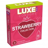 Презервативы с ароматом клубники LUXE Royal Strawberry Collection - 3 шт. - Luxe - купить с доставкой в Новочебоксарске