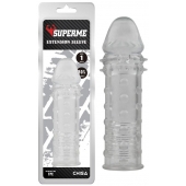 Прозрачная реалистичная насадка на пенис Extra Texture Sleeve - 16,2 см. - Chisa - в Новочебоксарске купить с доставкой