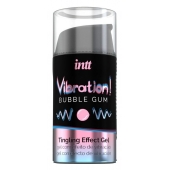Жидкий интимный гель с эффектом вибрации Vibration! Bubble Gum - 15 мл. - INTT - купить с доставкой в Новочебоксарске