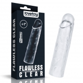 Прозрачная насадка-удлинитель Flawless Clear Penis Sleeve Add 1 - 15,5 см. - Lovetoy - в Новочебоксарске купить с доставкой