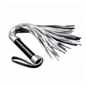 Серебристая плетка Struggle My Flogger с черной ручкой - 45 см. - Lovetoy - купить с доставкой в Новочебоксарске