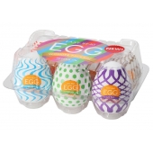 Набор из 6 мастурбаторов Tenga EGG IV с различным рельефом - Tenga - в Новочебоксарске купить с доставкой