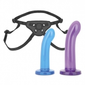 Страпон унисекс Beginners Strap-On с 2 насадками - 15 и 13 см. - Lux Fetish - купить с доставкой в Новочебоксарске