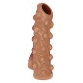 Телесная насадка с бугорками и открытой головкой Nude Sleeve S - 10 см. - KOKOS - в Новочебоксарске купить с доставкой