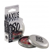Экстремально тонкие презервативы в железном кейсе MAXUS Extreme Thin - 3 шт. - Maxus - купить с доставкой в Новочебоксарске