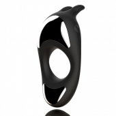 Черное эрекционное кольцо с двумя моторами Zeus Dual Vibe Cock Ring - FeelzToys - в Новочебоксарске купить с доставкой