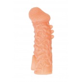 Телесная закрытая насадка с шершавой головкой Cock Sleeve Size M - 15,6 см. - KOKOS - в Новочебоксарске купить с доставкой