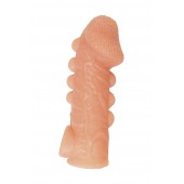 Телесная закрытая насадка с шишечками Cock Sleeve Size M - 15,6 см. - KOKOS - в Новочебоксарске купить с доставкой