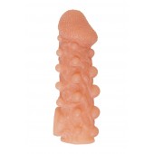 Телесная закрытая насадка с шариками Cock Sleeve Size M - 15,6 см. - KOKOS - в Новочебоксарске купить с доставкой