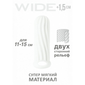 Белый фаллоудлинитель Homme Wide - 13 см. - Lola Games - в Новочебоксарске купить с доставкой