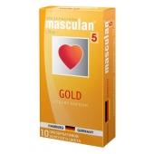 Презервативы Masculan Ultra Gold с золотым напылением и ароматом ванили - 10 шт. - Masculan - купить с доставкой в Новочебоксарске