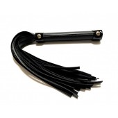 Черная плеть из эко-кожи - 42 см. - БДСМ Арсенал - купить с доставкой в Новочебоксарске