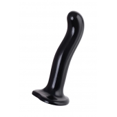 Черный стимулятор для пар P G-Spot Dildo Size L - 19 см. - Strap-on-me - в Новочебоксарске купить с доставкой