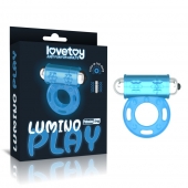 Голубое, светящееся в темноте эрекционное виброкольцо Lumino Play Vibrating Penis Ring - Lovetoy - в Новочебоксарске купить с доставкой