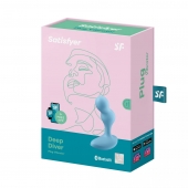 Голубой анальный вибростимулятор Deep Driver - 11,2 см. - Satisfyer - в Новочебоксарске купить с доставкой