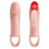 Телесная насадка с вибрацией Cecelia - 18,5 см. - Baile - в Новочебоксарске купить с доставкой