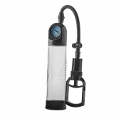 Прозрачная вакуумная помпа с манометром Deluxe Penis Pump - Dream Toys - в Новочебоксарске купить с доставкой