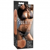 Мастурбатор-вагина цвета карамели Julieta с вибрацией - Blush Novelties - в Новочебоксарске купить с доставкой