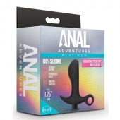 Черный анальный вибратор Silicone Vibrating Prostate Massager 01 - 10,8 см. - Blush Novelties - в Новочебоксарске купить с доставкой