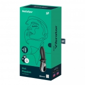 Черный анальный вибратор Hot Passion с функцией нагрева - Satisfyer - в Новочебоксарске купить с доставкой