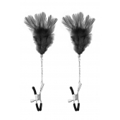 Зажимы для сосков с черными перьями Sweet Caress Feather Nipple Clumps - Sweet Caress - купить с доставкой в Новочебоксарске