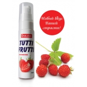 Гель-смазка Tutti-frutti с земляничным вкусом - 30 гр. - Биоритм - купить с доставкой в Новочебоксарске