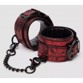 Красно-черные наручники Reversible Faux Leather Wrist Cuffs - Fifty Shades of Grey - купить с доставкой в Новочебоксарске