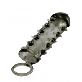 Дымчатая стимулирующая насадка с закрытой головкой SAMURAI PENIS SLEEVE BLACK - 14,5 см. - NMC - в Новочебоксарске купить с доставкой
