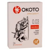 Тонкие презервативы OKOTO Thin Extra Soft - 3 шт. - Sitabella - купить с доставкой в Новочебоксарске