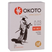 Ультратонкие презервативы OKOTO Ultra Thin - 3 шт. - Sitabella - купить с доставкой в Новочебоксарске