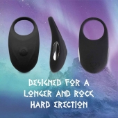 Черное эрекционное виброкольцо Thor Cockring - FeelzToys - в Новочебоксарске купить с доставкой